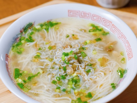 すぐできる!ちりめんじゃこの中華風にゅうめん